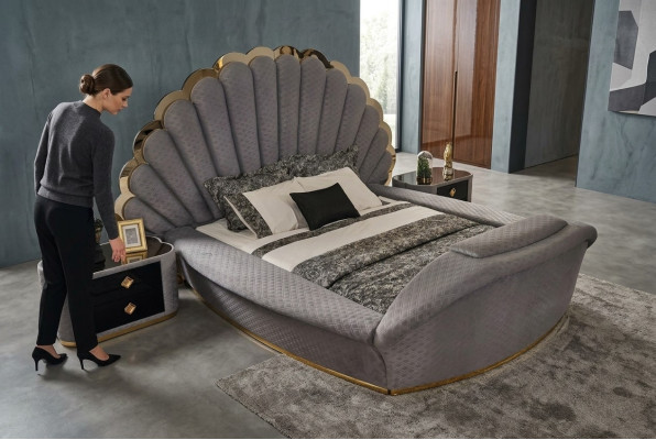 Luksusowe łóżko Design łóżka Meble Podwójne łóżko Sypialnia Royal 200x200 cm