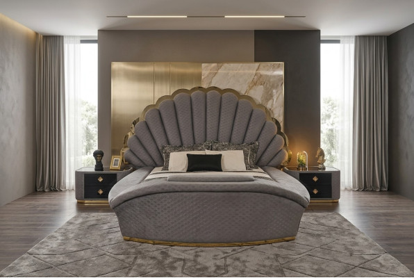 Luksusowe łóżko Design łóżka Meble Podwójne łóżko Sypialnia Royal 200x200 cm