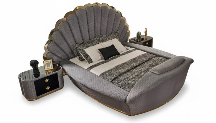 Luksusowe łóżko Design łóżka Meble Podwójne łóżko Sypialnia Royal 200x200 cm