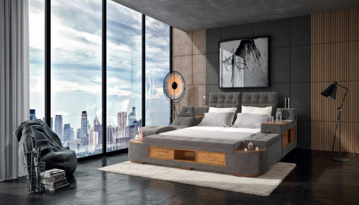 Wielofunkcyjne łóżko podwójne nowoczesna konstrukcja łóżka 180x200cm nowe hotelowe
