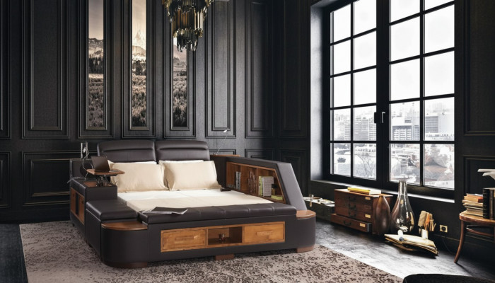 Wielofunkcyjne łóżko podwójne Łóżko Nowoczesna rama łóżka 180x200cm Hotel Nowość