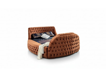 Chesterfield Łóżko Podkładka Design Luksusowe łóżko Hotel Braun z telewizją TV