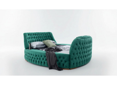 Chesterfield Łóżko Meble Double Beds Green Okrągłe łóżka Luxury Hotel z Windą