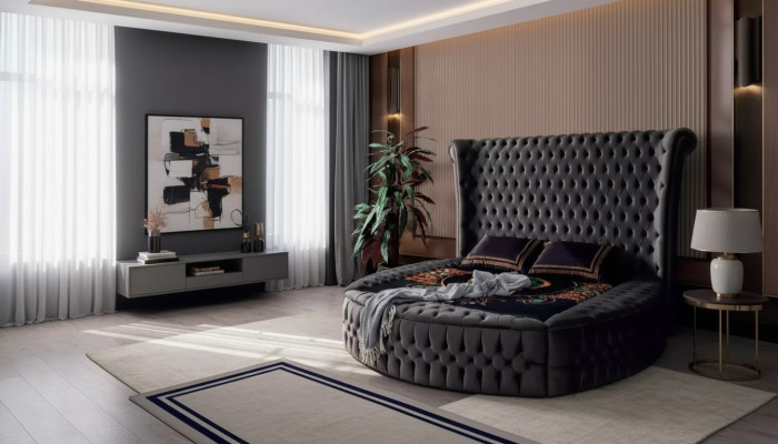 Łóżko Chesterfield Łóżko tapicerowane Luxury Sypialnia Design łóżka Włókiennicze Aksamit Nowe