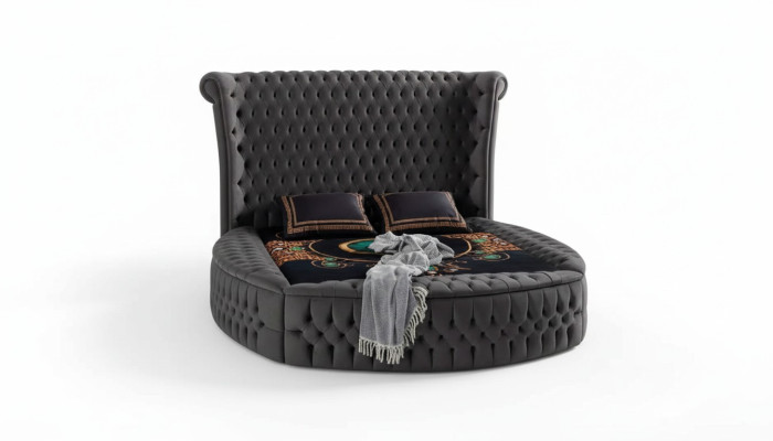 Łóżko Chesterfield Łóżko tapicerowane Luxury Sypialnia Design łóżka Włókiennicze Aksamit Nowe