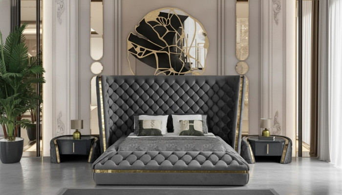 Luksusowa Sypialnia Łóżko Podkładka Design Luksusowe Dwuosobowe Łóżko Hotelowe Chesterfield
