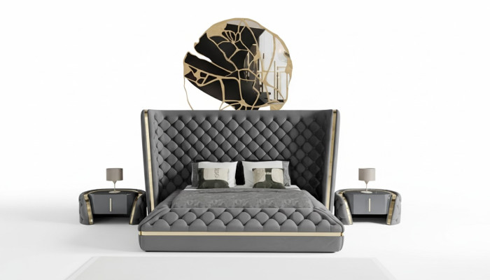 Luksusowa Sypialnia Łóżko Podkładka Design Luksusowe Dwuosobowe Łóżko Hotelowe Chesterfield