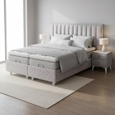 łóżko Podwójne łóżko Hotelowe Rama łóżka Double Drewno Meble Łóżko Podkładka Luxury Design