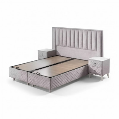 łóżko Podwójne łóżko Hotelowe Rama łóżka Double Drewno Meble Łóżko Podkładka Luxury Design