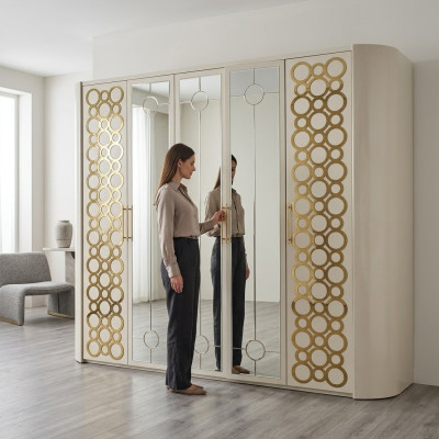 Szafa Szafa Luksusowe Drewno Szafki Meble Design Luksusowa Nowa Sypialnia