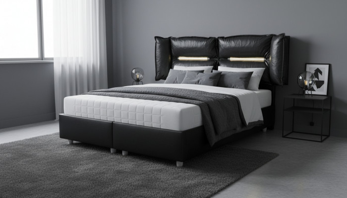 Drewno Design Łóżko Double Luxury Marriage Modern Hotel Frame Sleep Pokój łóżko