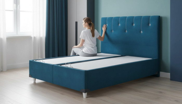 Luksusowa Sypialnia Łóżko Podwójne łóżka Design Meble Bed Frame Hotel Turkis