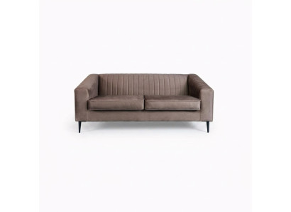 Sofa 2 miejsce do siedzenia Brązowa Sofy Siedziba Salon Nowoczesny Design Podkładka Materiał Elegancki