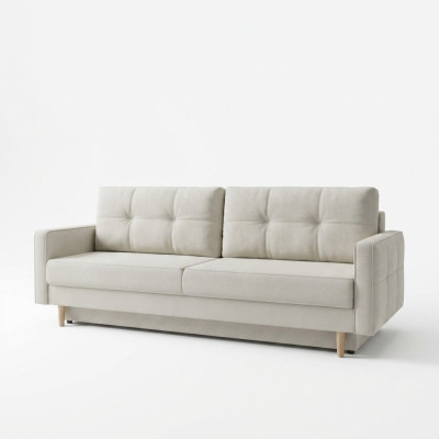 Sofa 3 miejsce do siedzenia Biały Sofy Siedziba Salon Nowoczesny Design Podkładka Materiał Luksus Nowość