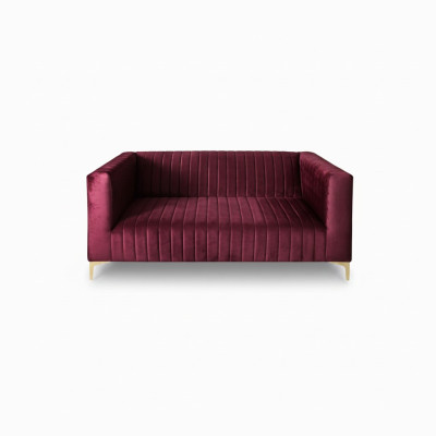 Stylowa, mega wygodna sofa 2-osobowa w kolorze fioletowym będzie jasnym akcentem w Twoim wnętrzu