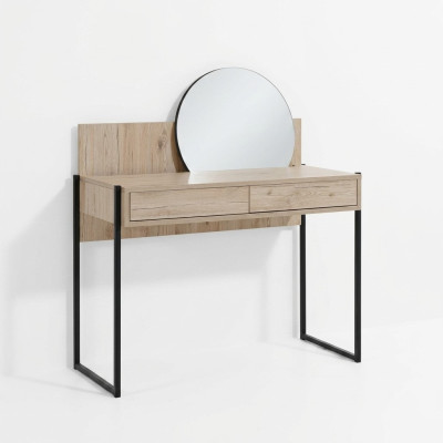 Toaletka Beżowa Sypialnia Lustro Meble Design Eleganckie Luksusowe Piękne Nowe