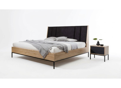 Zestaw Sypialnia Beżowe Łóżko Elegantes 2x Szafki nocne Luxury Modern New 3-częściowy.