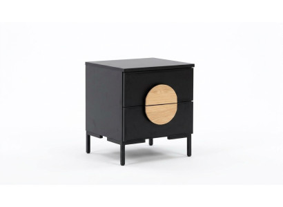 Stolik nocny Szary Sypialnia Elegantes Tabela Luxury Drewno Meble Stolik