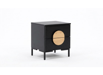 Stolik nocny Szary Sypialnia Elegantes Tabela Luxury Drewno Meble Stolik