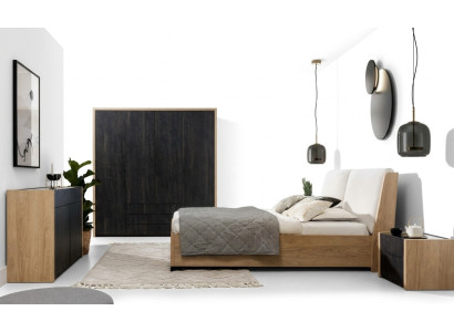 Szafa Czarny Drewno Sypialnia Design Nowoczesne Meble Szafa Szafa