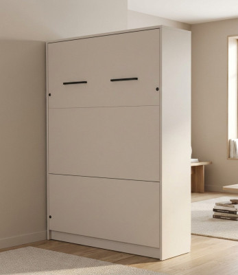 Łóżko z Biurko Szare Sypialnia Elegancki Design Nowoczesne Meble Luksusowe Nowość