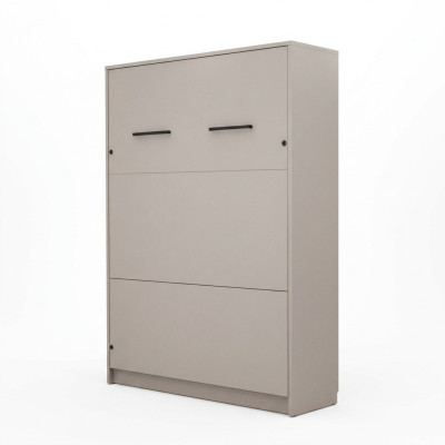 Łóżko z Biurko Szare Sypialnia Elegancki Design Nowoczesne Meble Luksusowe Nowość