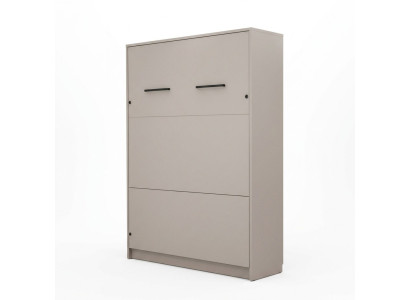 Łóżko z Biurko Szare Sypialnia Elegancki Design Nowoczesne Meble Luksusowe Nowość