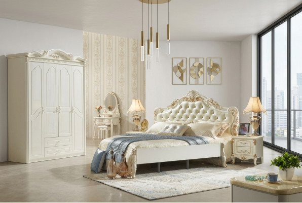 Szafa Biały Szafa Drewno Sypialnia Design Classic Meble