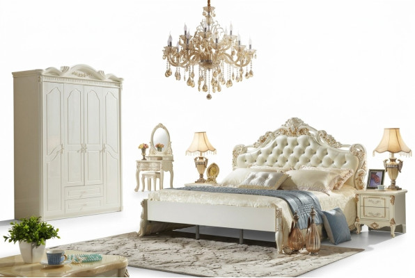 Szafa Biały Szafa Drewno Sypialnia Design Classic Meble