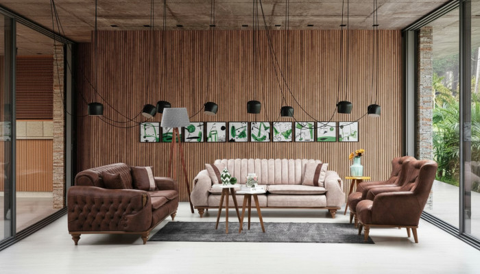 Chesterfield Zestaw sofowy Poduszka na siedzisko Sofa Kanapy Meble Materiał Włókienniczy