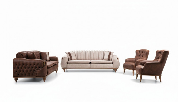Chesterfield Zestaw sofowy Poduszka na siedzisko Sofa Kanapy Meble Materiał Włókienniczy