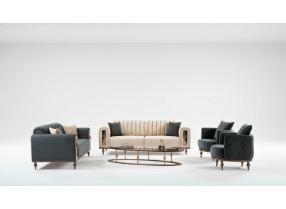 Zestaw sofowy Aksamit Materiał Zestaw Sofa Sofa Podkładka Meble 4-szt. Obcios