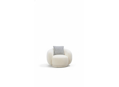 Nowoczesny Okrągły Fotel Beżowy Lounge Meble Club Furnishings Design Fotel