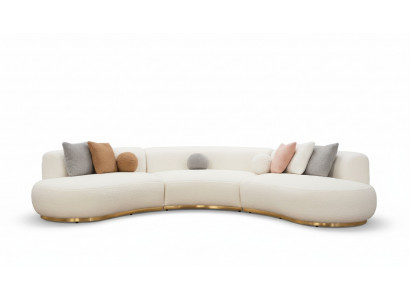 Żywy krajobraz Kanapa xxl Sofa Duża Kanapa Owalny Zestaw narożny Sofa materiałowa
