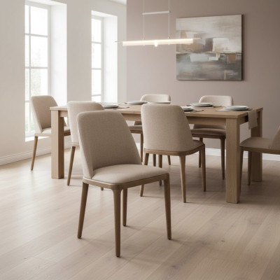 Luxury Design Podkładka Krzesło Krzesła Siedziba jadalnia Drewno Włókienniczy Fotel Prawdziwe drewno