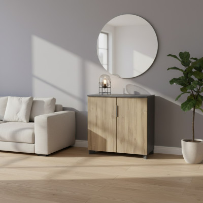Luksusowy Kredens Brązowy Meble Biurowe Drewno Designerskie Meble Kredens