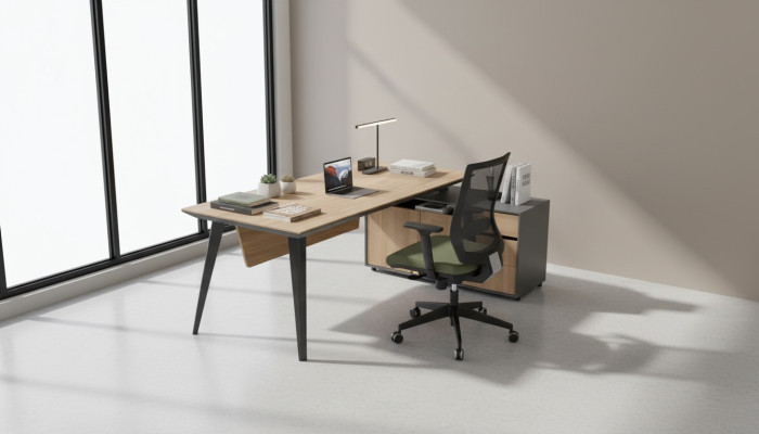 Biurko narożne Office Tabela Duży Boss stoły Biurko Meble Braun
