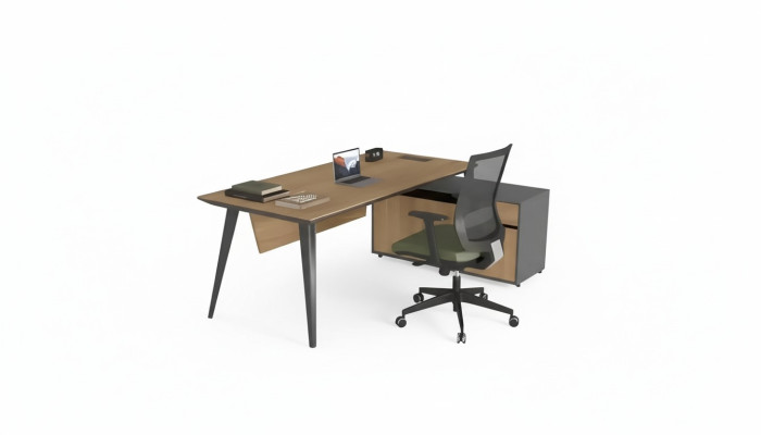 Biurko narożne Office Tabela Duży Boss stoły Biurko Meble Braun