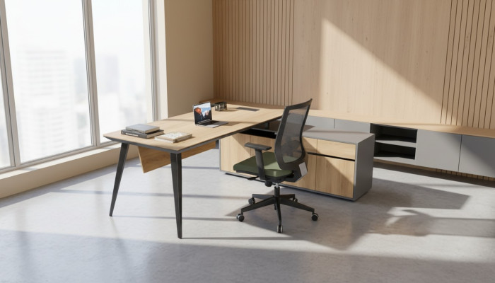 Biurko narożne Office Tabela Braun Duży Boss stoły Biurko Meble
