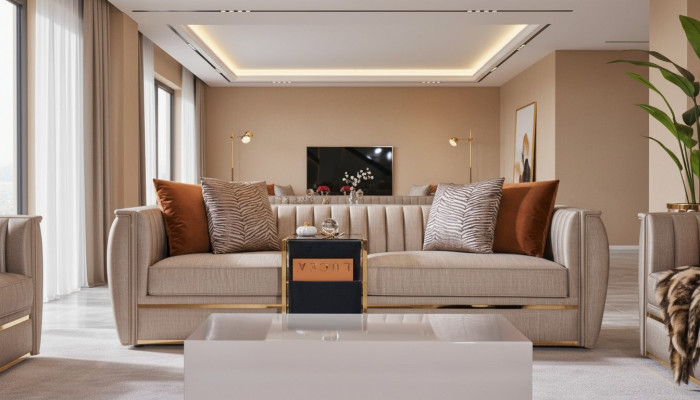 Salon Stoliki do ogrzewania Design Tabela Drewno Beżowy Styl Nowoczesne Stoły Luksusowe
