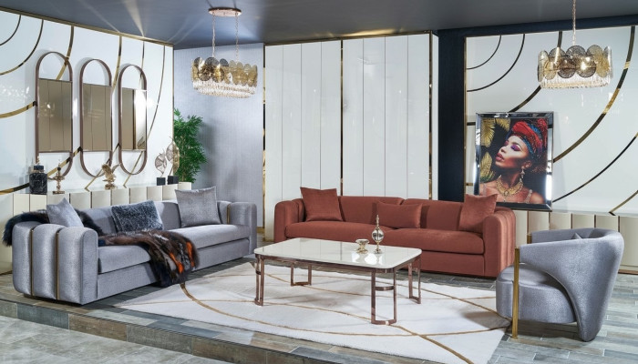 Zestaw sofowy 3+3+1 Siedziba stolik kawowy Zestaw Sofa Podkładka Kanapa 4-częściowa. ustawić