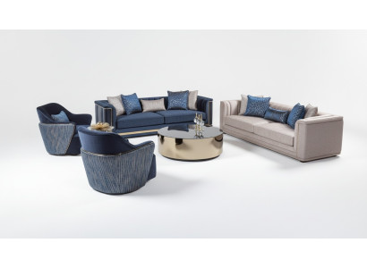 Zestaw sofowy 3+3+1+1 miejsce do siedzenia stolik kawowy stojak TV Sofa Sofy Fotel