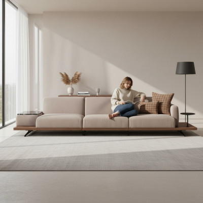 Luksusowa sofa trzyosobowa 4 Siedziba Meble Sofy Materiał Kanapa Materiał Kanapy xxl