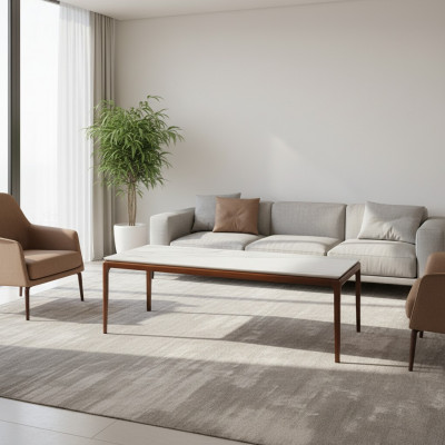 Nowoczesny stolik kawowy Tabela stolik kawowy designerski brązowy