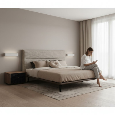 Modern Loft Design Sypialnia Łóżko Design Luksusowe łóżko Podkładka Style Meble New grey