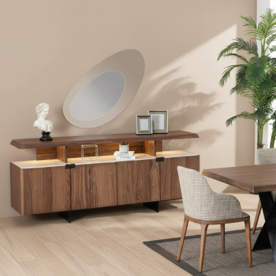 Dwuczęściowy luksusowy kredens Drewno Kredens Szafa Kredens Design Meble