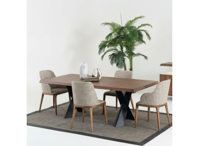 Drewno jadalnia Design Meble Nowoczesna grupa krzeseł Tabela 4x Krzesła zestaw 5 sztuk.