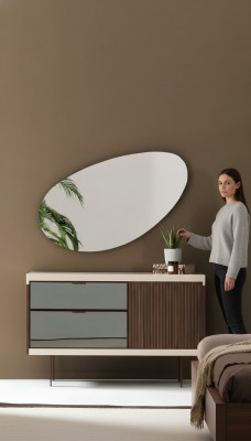Chambre à Coucher Console Armoires Luxe Bois Avec Verre Moderne Design