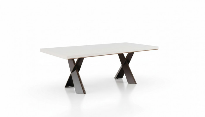 jadalnia Stół obiadowy Tabela Metal Style Nowoczesny Design Meble Luksus nowy Biały