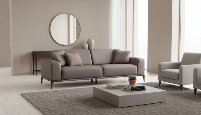 Sofa do salonu kanapa trzyosobowa designerska luksusowa kanapa Meble brązowa